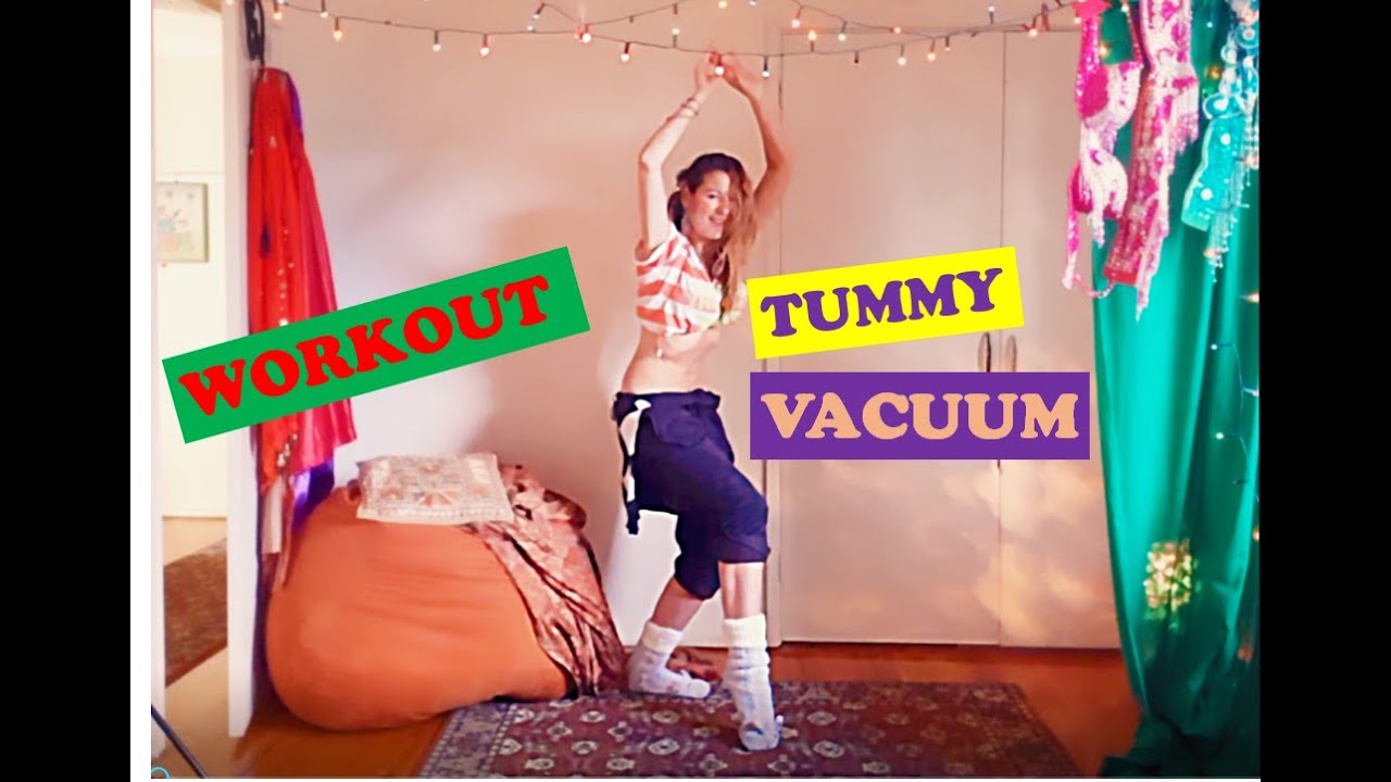 Belly dance stomach vacuum workout