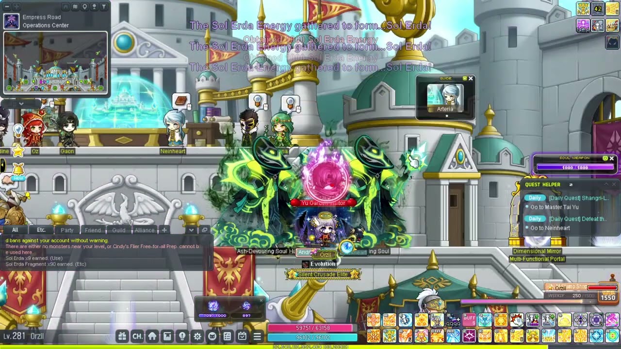 [Commandment of Heaven] lvl 22 [Sol Erda]x9. Start of [Weekly Boss Reset]