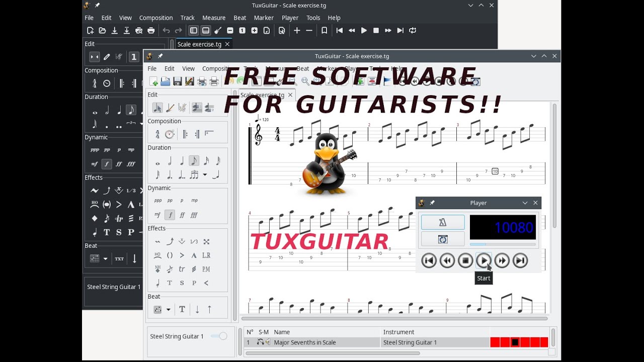 TuxGuitar: FREE software for guitarists. I'll show you some of its functionalities