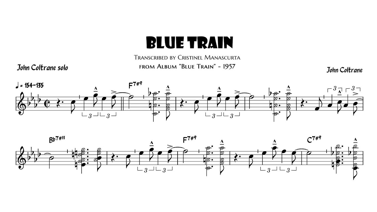 John Coltrane - Blue Train (transcription)