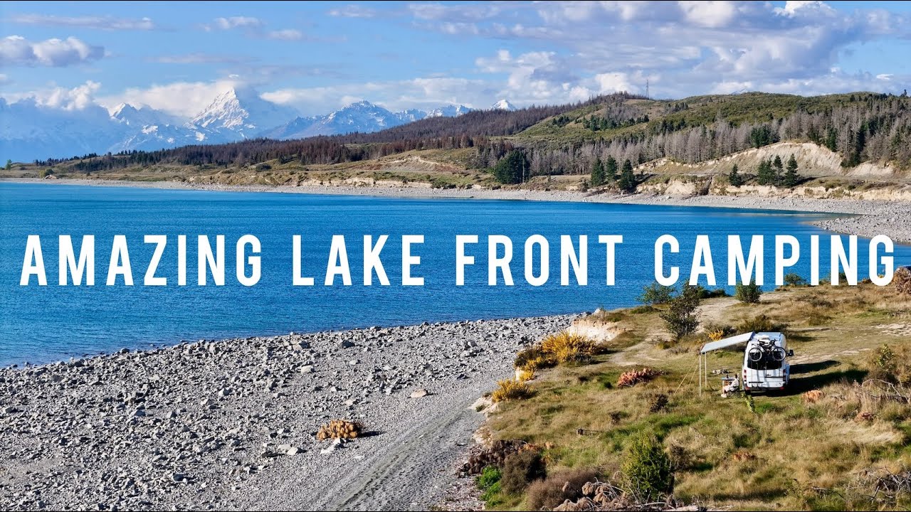 MOST EPIC CAMPING SPOT IN NEW ZEALAND: KAYAK FISHING ON GLACIAL LAKE | AMAZING LAKE FRONT FREE CAMP