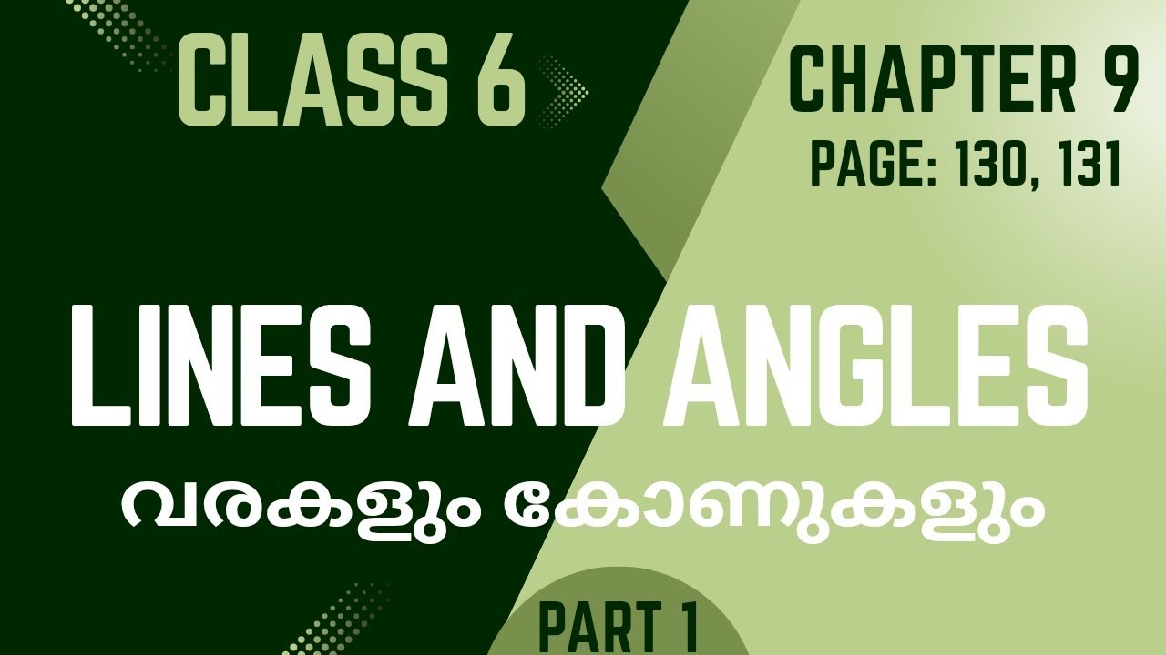 LINES AND ANGLES  / Chapter 9 / Class 6 /Maths/   Page 130,131 / part 1
