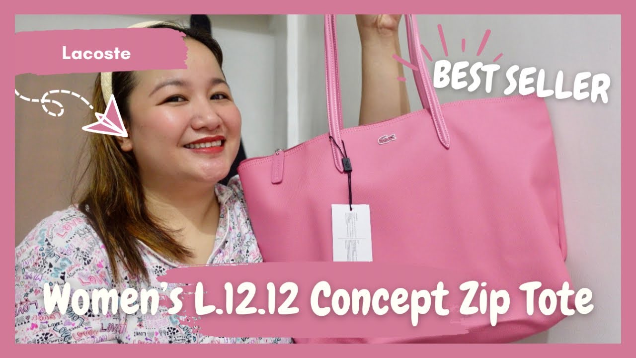 LACOSTE BEST SELLER TOTE BAG! Women’s L.12.12 Concept Zipped Tote Bag Review