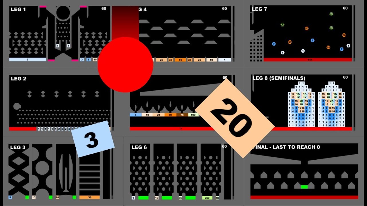 Points Elimination Marble Race in Algodoo
