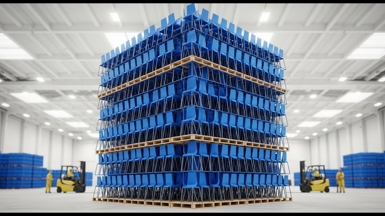 Inside the Injection Molding Facility–(Full Process)Million-Dollar Public Chairs Made#injectionmold