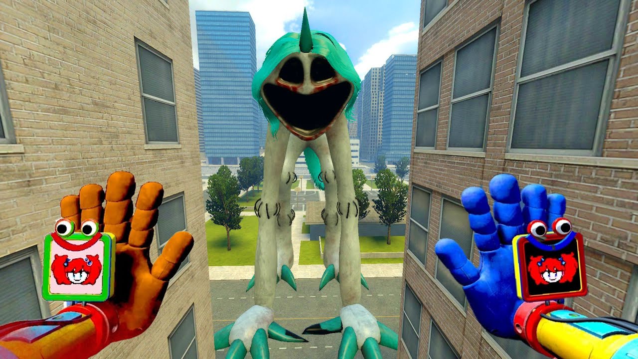 TERRIFYING HUGGY WUGGY FROM POPPY PLAYTIME HUNTS ME ACROSS THE CITY! | GARRY’S MOD