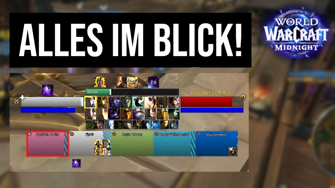 Mein UI & Addon Setup als M+ Heiler in WoW Midnight – So behältst du den Überblick