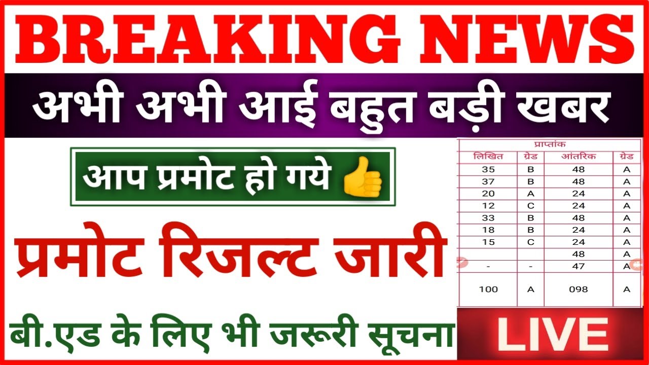 प्रमोशन रिजल्ट जारी 🤗 UNIVERSITY PROMOTE RESULT 2020 | BED EXAM NEWS 2020