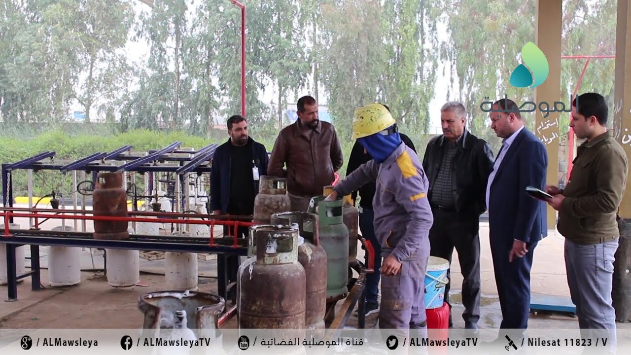قائممقام الموصل يؤدي زيارة الى معمل غاز دجلة الاهلي ويطلع على سير الانتاج ويؤكد توفر الغاز