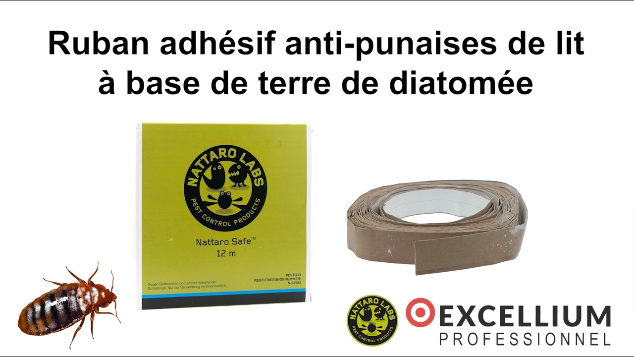 Nattaro Safe : ruban adhésif anti-punaises de lit à base de terre de diatomée