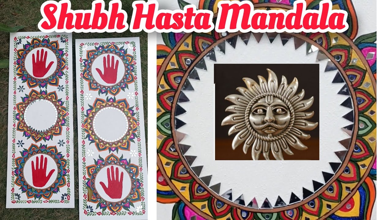 Easy Thappa Art Design 🌼 Hasta Mandala Art |Thappa Art Series Part -2