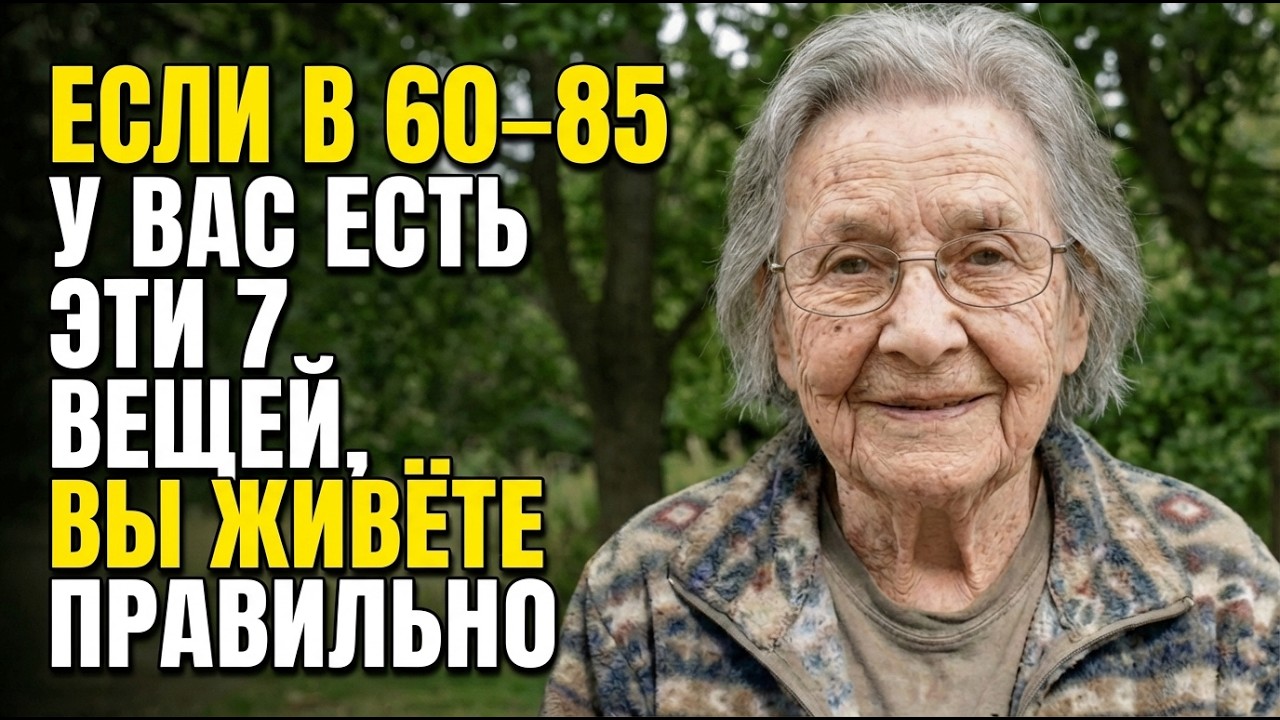 Мне 83. В возрасте 60–85, если у вас всё ещё есть эти 7 вещей, вы живёте правильно