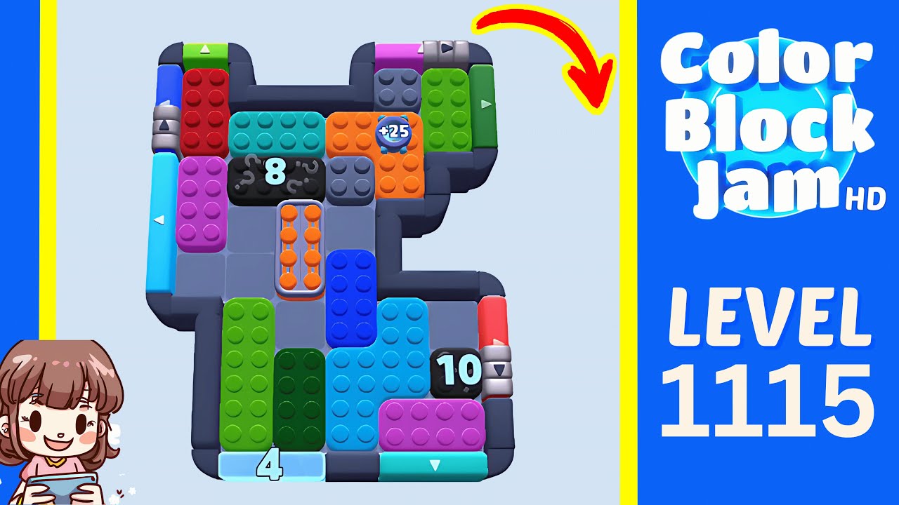 Color Block Jam Level 1115 Solution Walkthrough