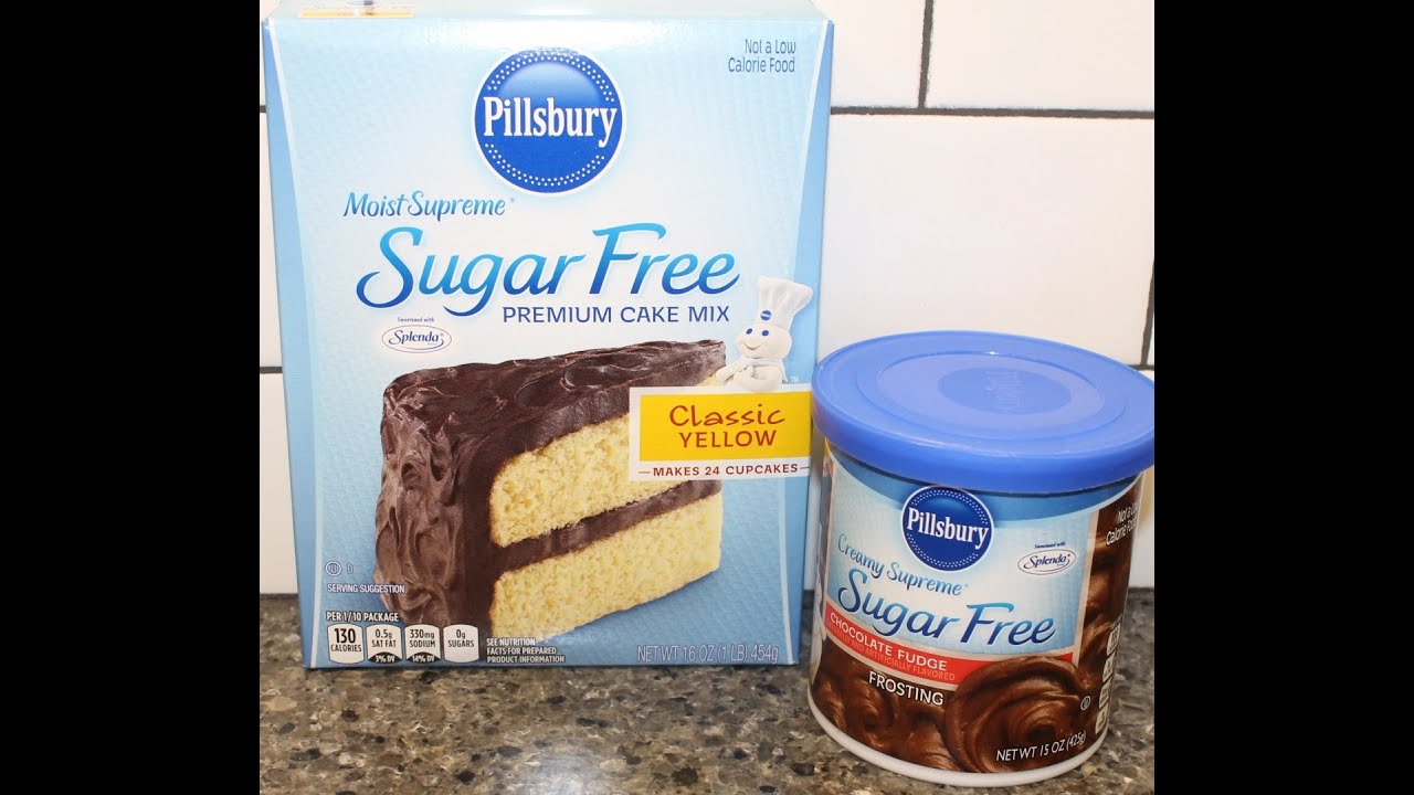 Making A Pillsbury Sugar Free Cake Mix with Sugar Free Frosting & Review
