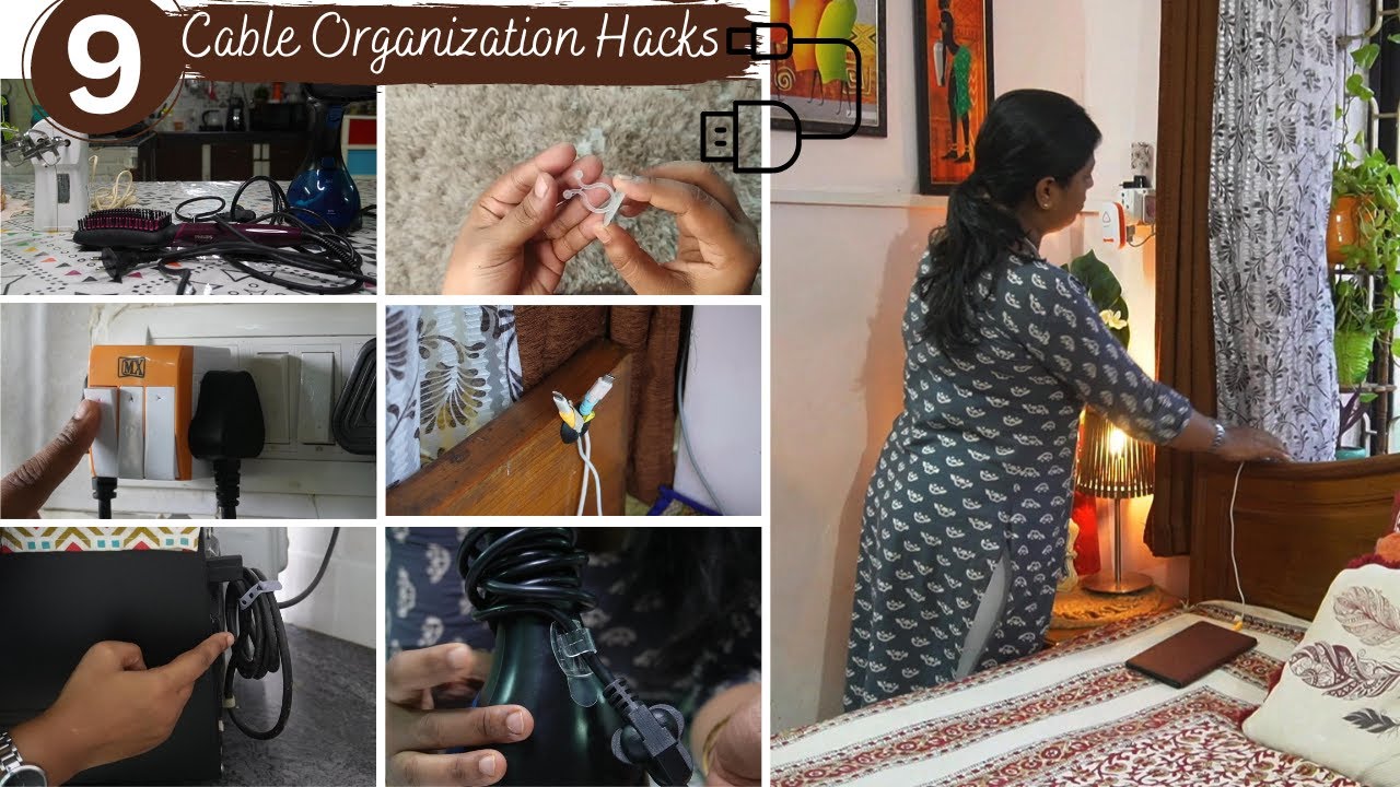 9 Useful Cable Organization Ideas | Home & Kitchen Hacks & Tips | Cable Organization Hacks