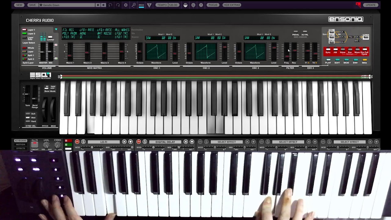 Cherry Audio | Ensoniq ESQ-1 Synthesizer Let's Play