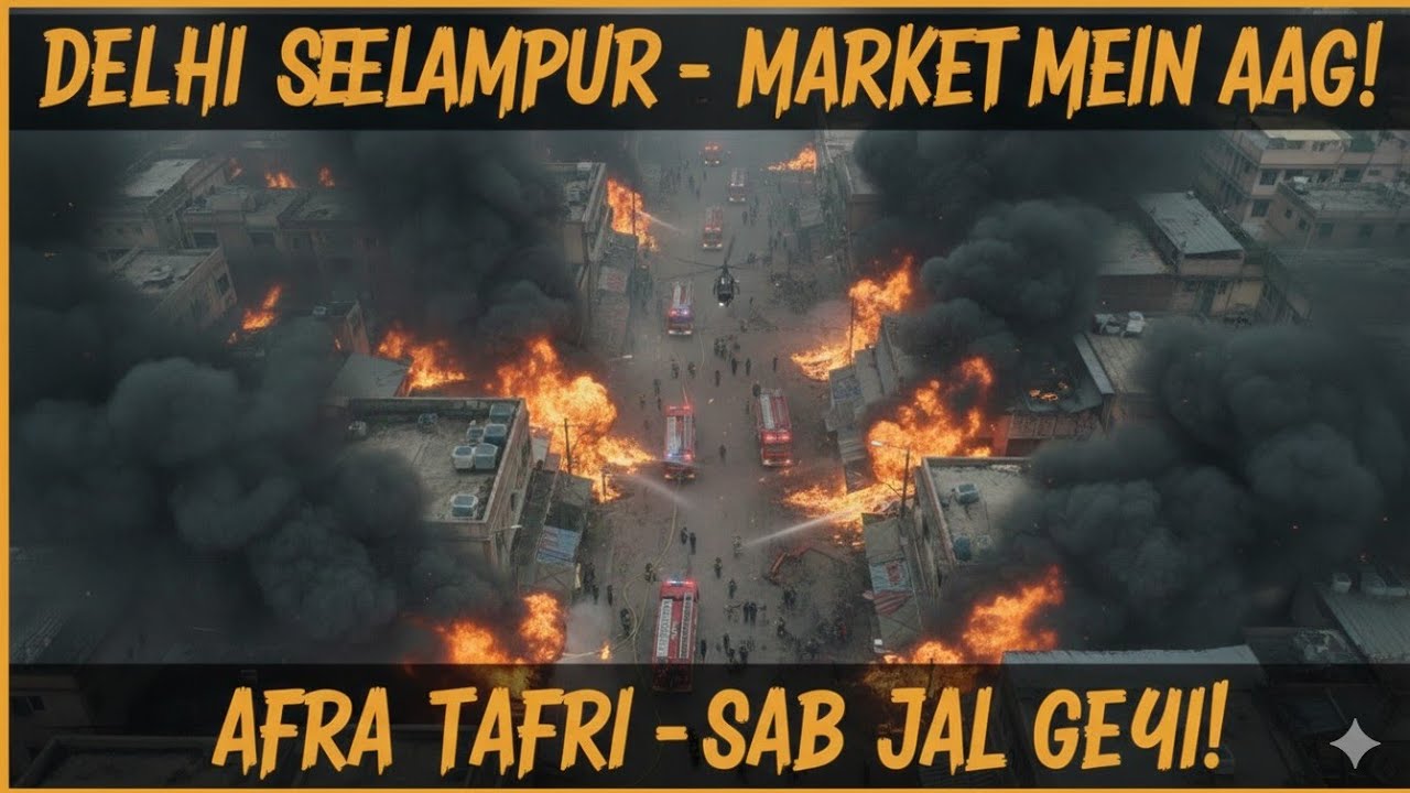 💥दिल्ली सीलमपुर में भीषण आग || कपड़े की मार्केट जलकर खाक || #fire #trending 
