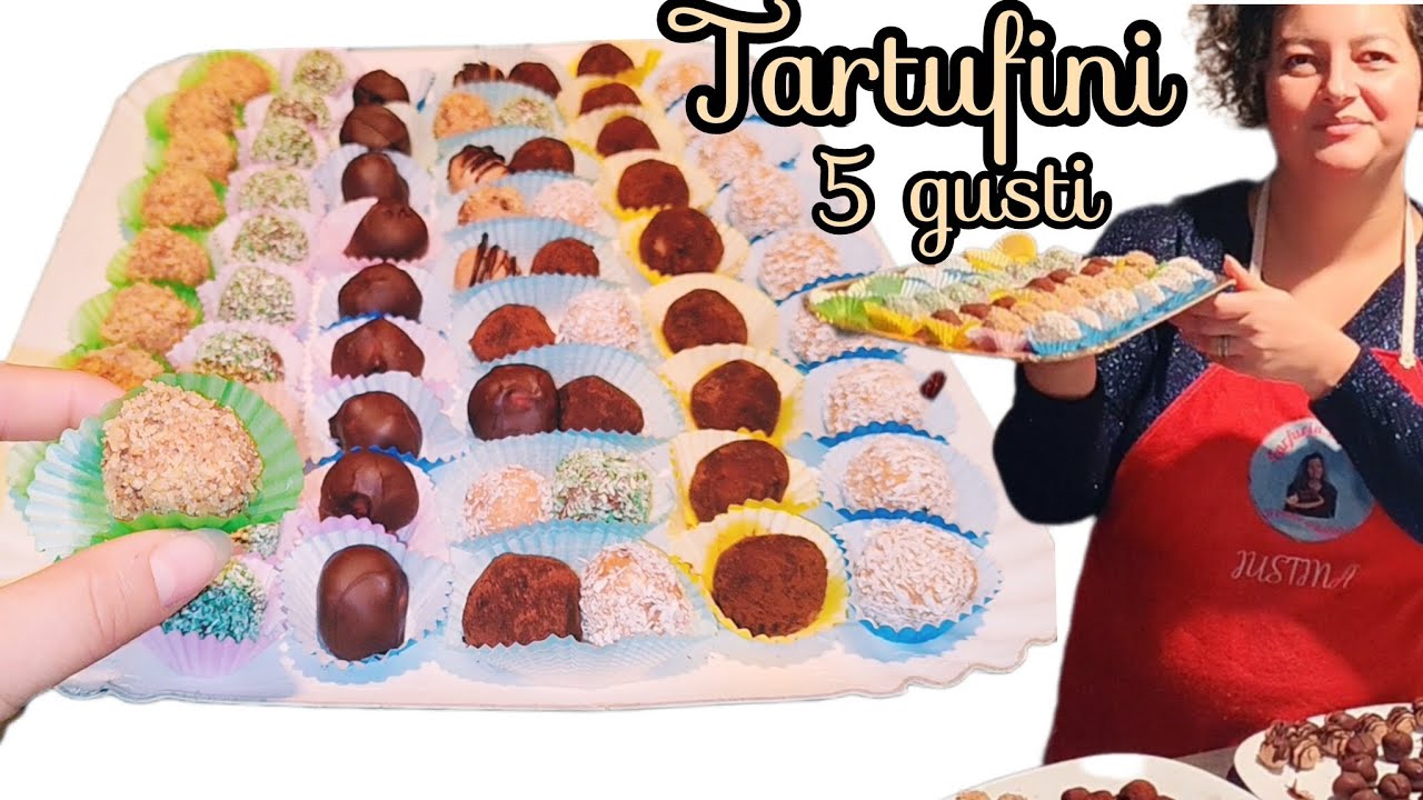 TARTUFINI al mascarpone SENZA COTTURA con 5 GUSTI tiramisù, Raffaello, cioccolato, uvetta, cacao