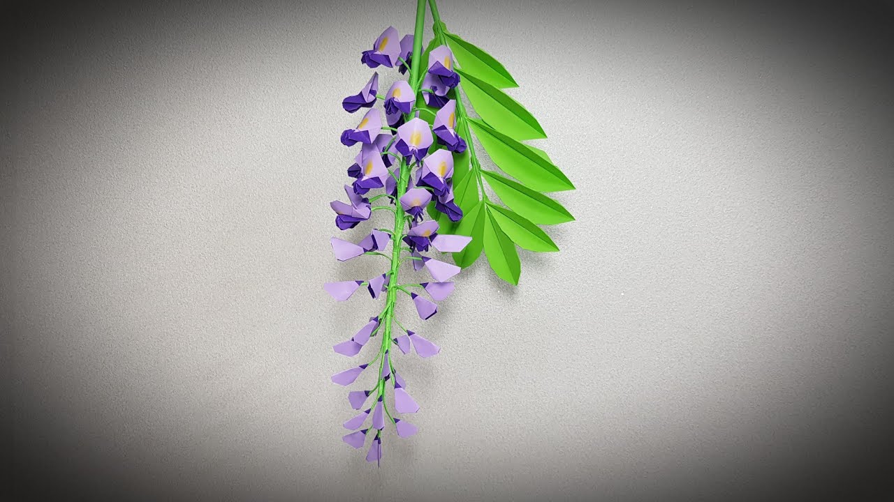 등나무꽃접기 - Paper wisteria flower - 꽃접기 - paper folding - 종이접기 折纸 origami оригами أوريغامي