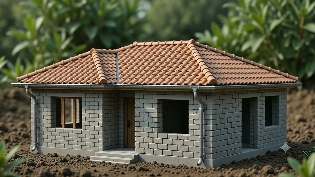 Miniature DIY Modern Villa Construction Timelapse | Hyper Realistic Tiny House Building Process