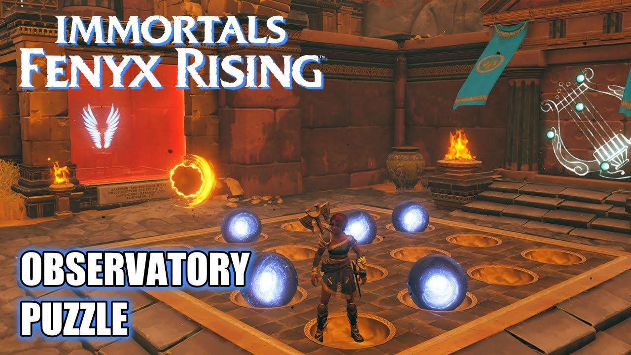 Immortals Fenyx Rising - The Observatory Puzzle with the Blue Orbs