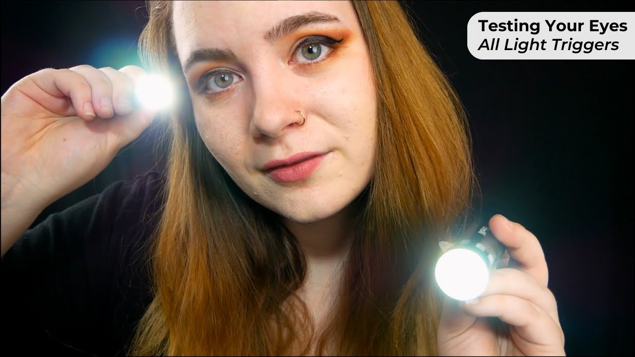 (Light Trigger Tests Only!) ASMR Exam 🔦 Direct/Consensual, Focus, Tracking [9 Tests, 4 Intensities]