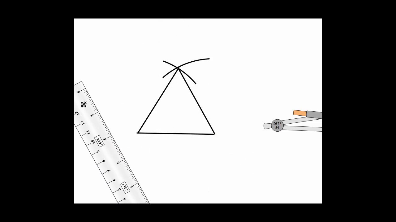 رسم مثلث متساوي الأضلاع