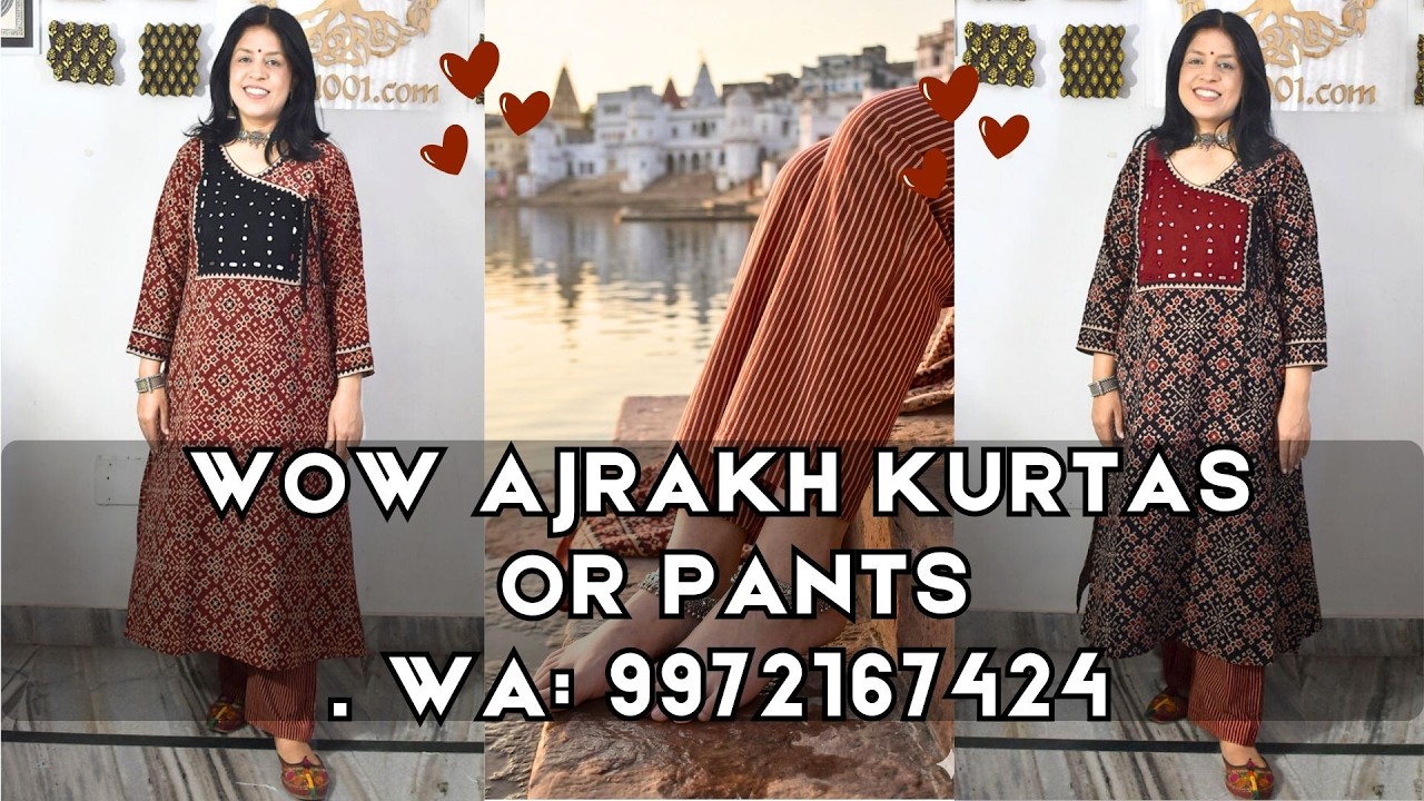 6Mar WOW AJRAKH KURTAs ..shop on WA 9972167424 by India1001