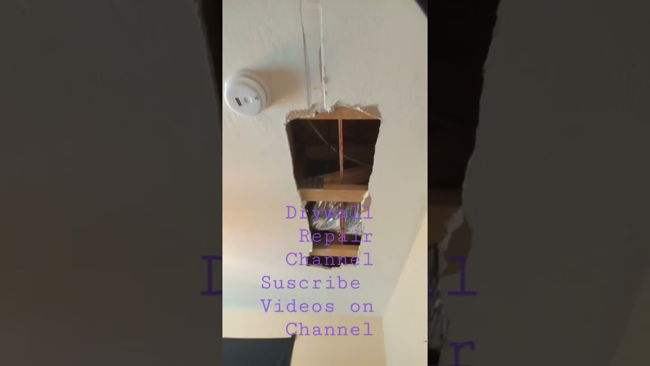 How to patch large hole in ceiling - How to repair drywall patching process with skip trowel texture