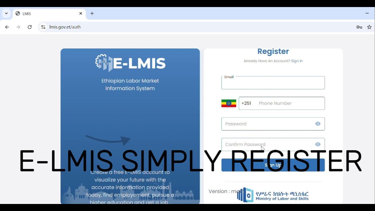 HOW TO REGISTER  E-LMIS SIMPLY IN PC OR PHONE