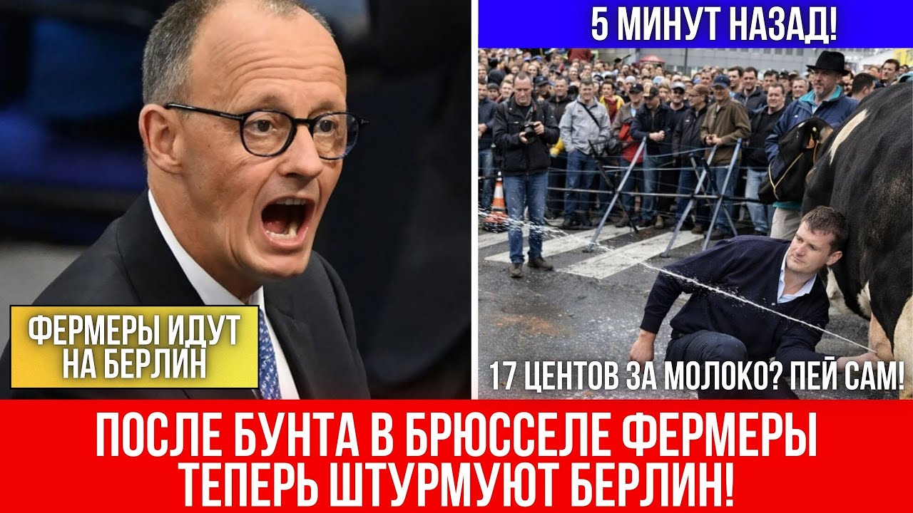 Мерц в панике: АДГ встала на сторону бунтующих фермеров!
