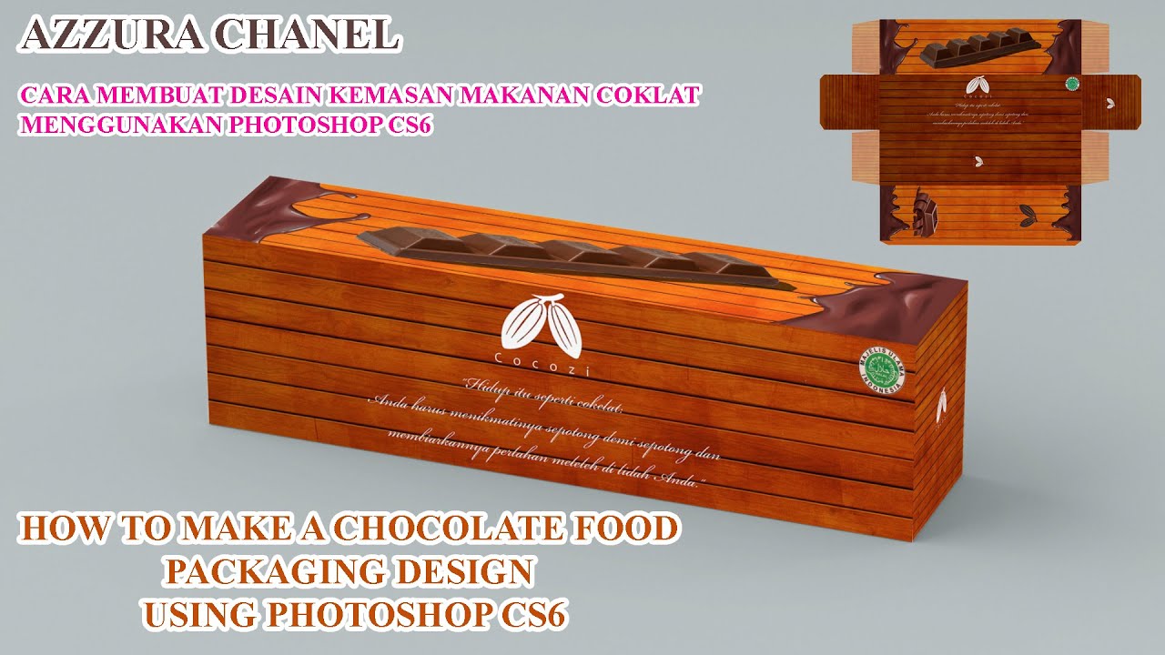 how to make a chocolate food packaging design using photoshop cs6