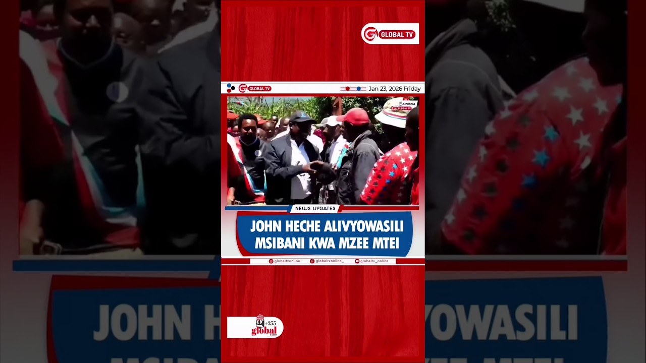 JOHN HECHE ALIVYOWASILI MSIBANI KWA MZEE MTEI😭 #breaking #globaltv #chadema #mbowe #heche