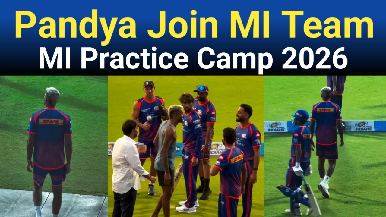 Hardik Pandya Join MI Practice Session 2026 | Mumbai Indians Practice Camp 2026