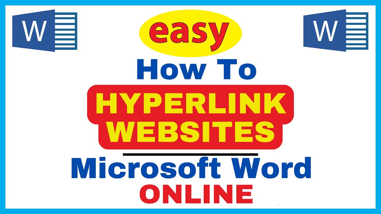 How To Hyperlink Text To A Webpage In Microsoft Word | Online Browser Version Tutorial