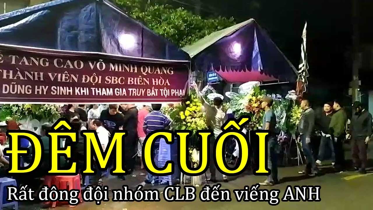 Đ&ecirc;m cuối Hiệp sĩ đường phố đội SBC Bi&ecirc;n H&ograve;a rất đ&ocirc;ng người đến viếng Anh