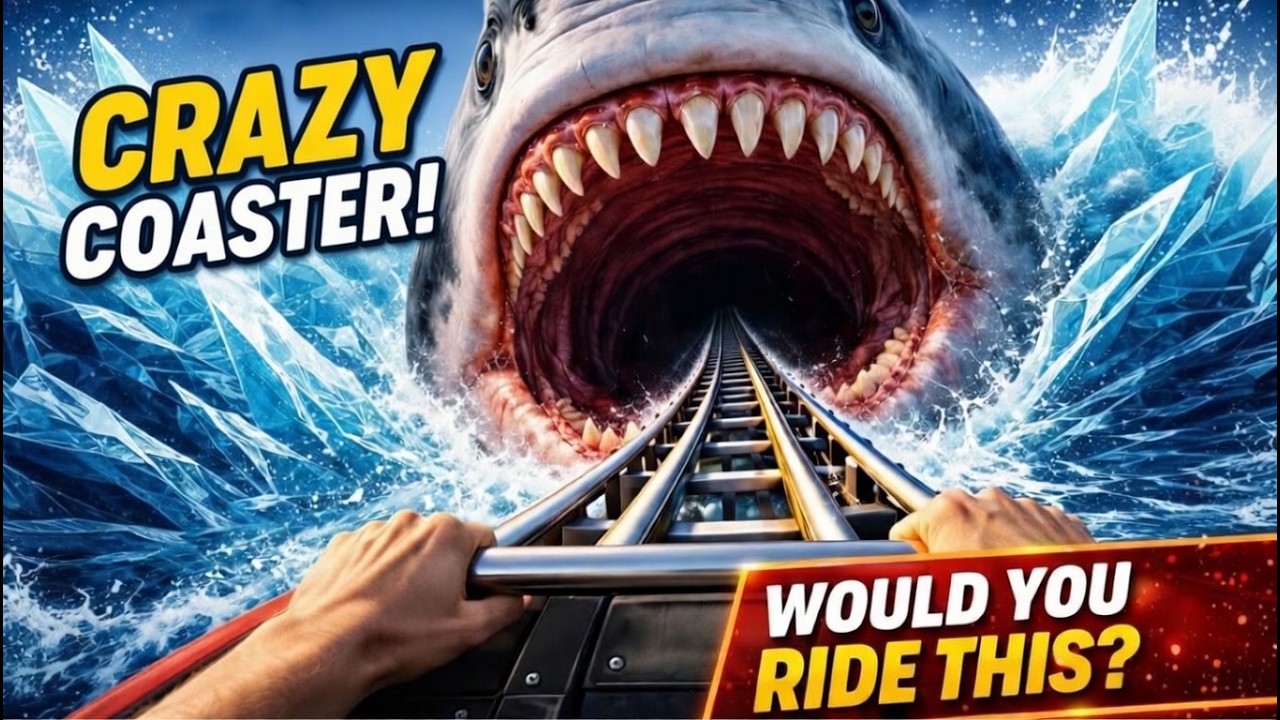 Roller Coaster Inside a Giant Shark… and I Survived! (POV Ride)