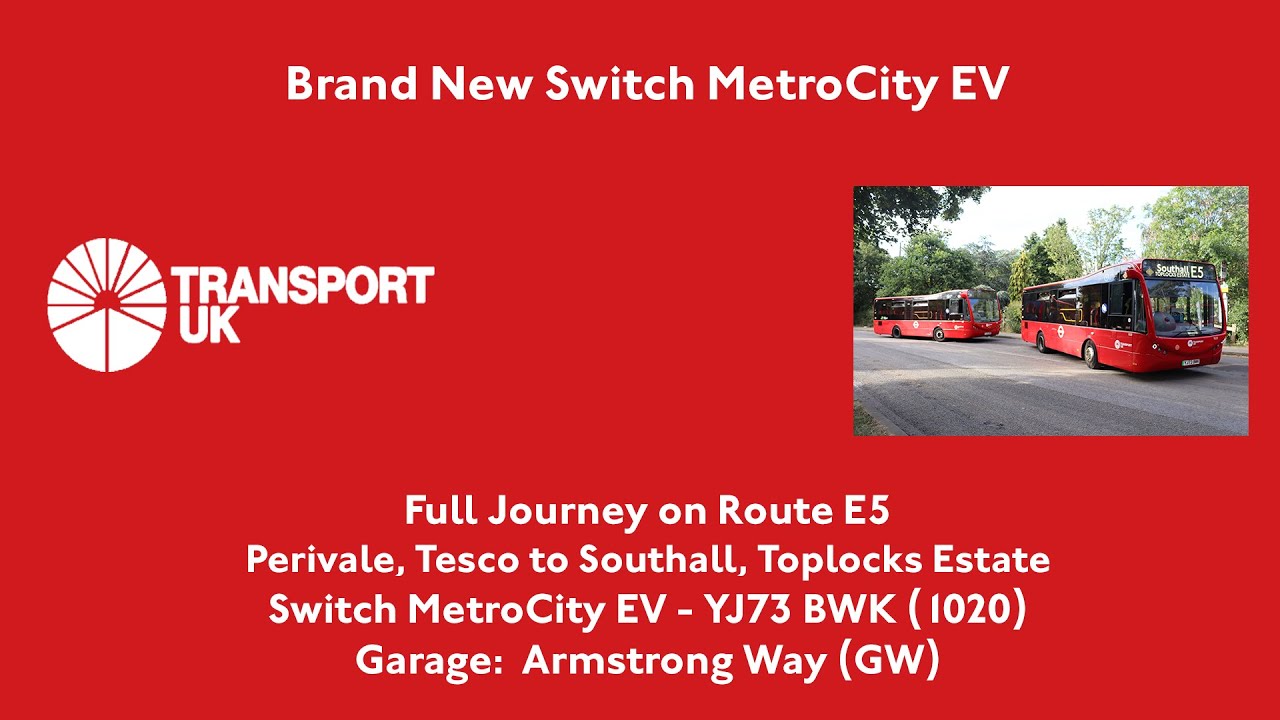 Full Journey | E5 to Southall, Toplocks Estate | Brand New Switch MetroCity EV | 1020 (YJ73BWK)