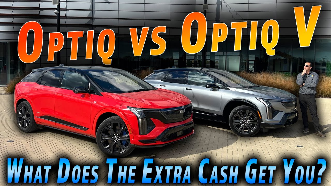 Cadillac Optiq 2026 против Optiq V | Электромобиль Cadillac начального уровня имеет раздвоение ли...