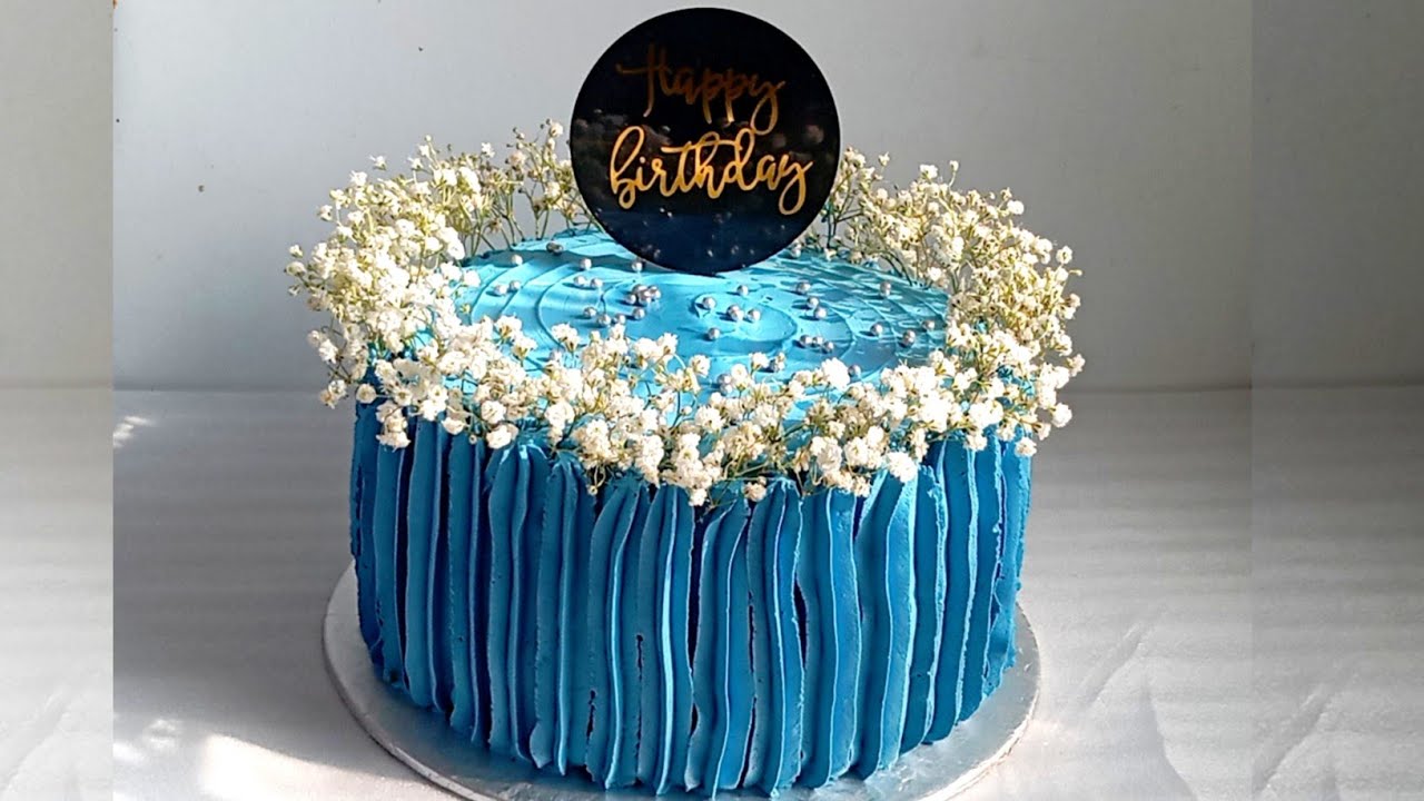 Trending Cake | Vertical Floral Cake | Baby breath Cake | Cake Design With 1M Nozzle |