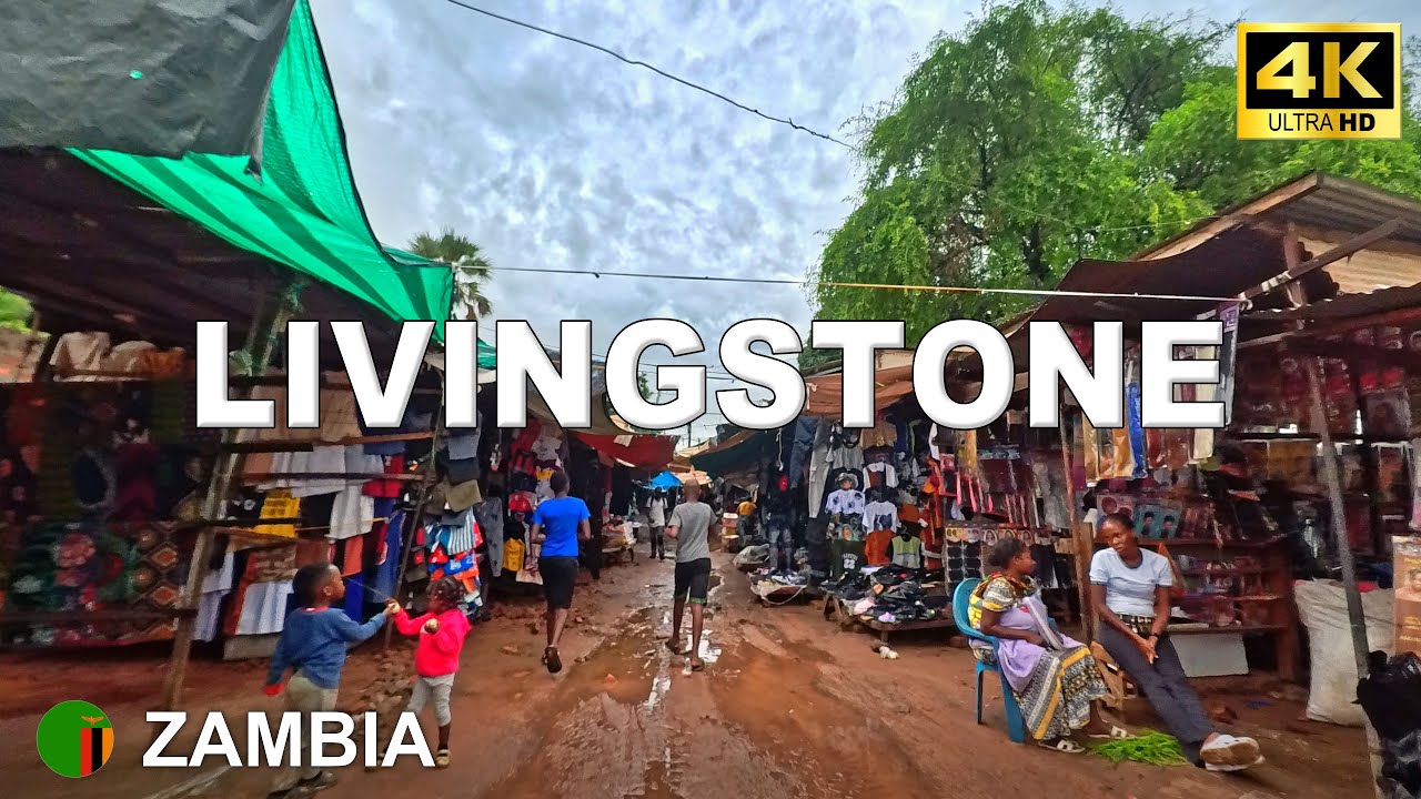 Livingstone – Maramba Market Walk | Zambia 🇿🇲 January 2026 [4K]