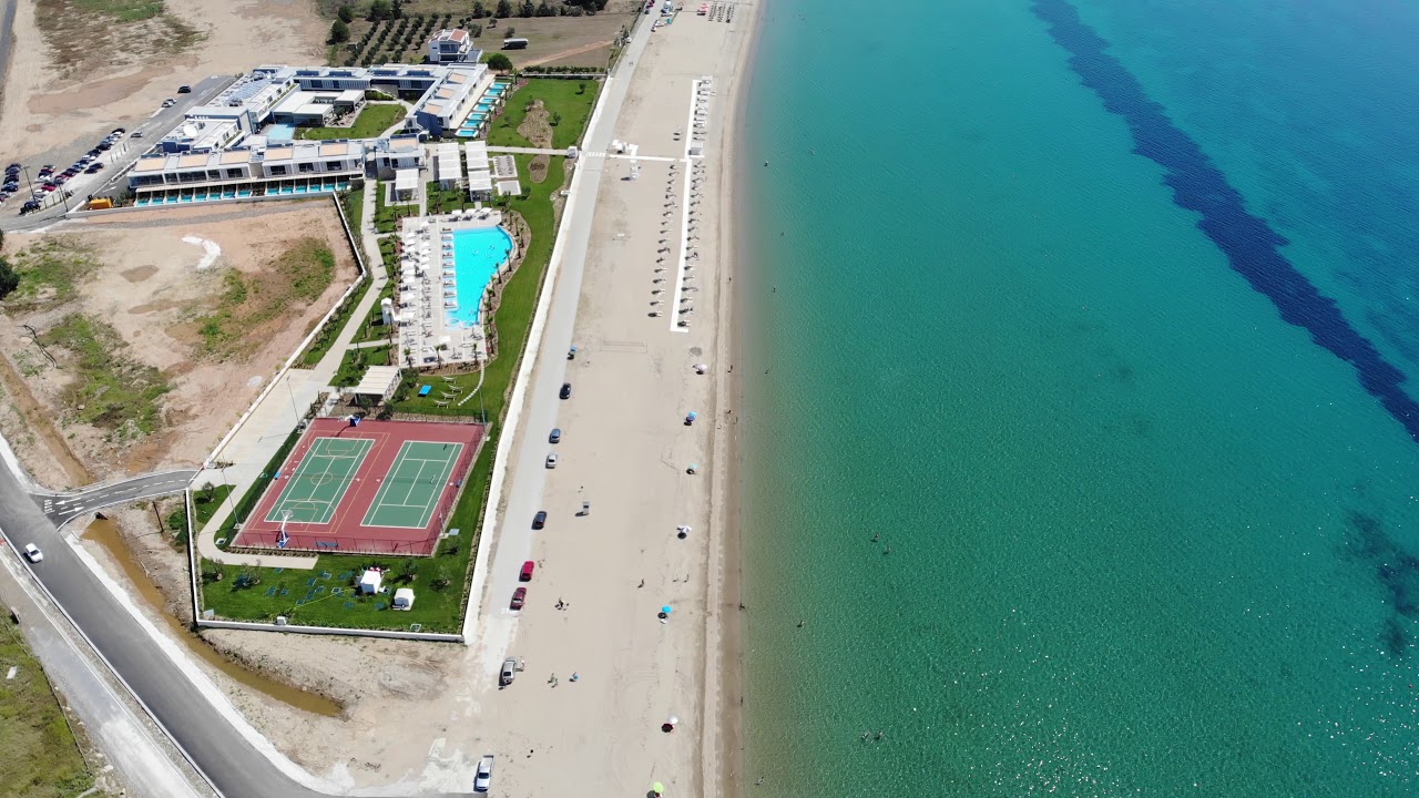 Παραλία Καλύβες drone 4K Χαλκιδική