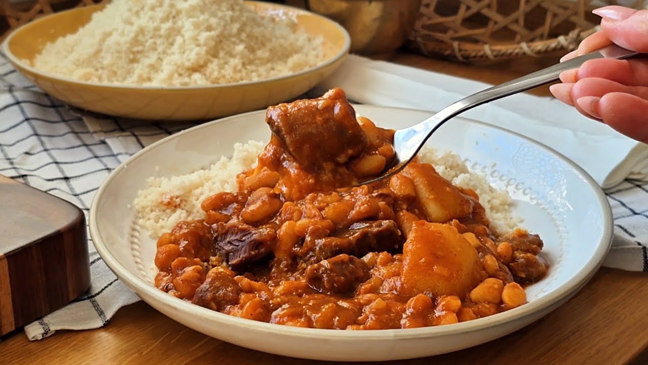 תבשיל מנחם של  שעועית ובשר (טביחה)||Tasty and Comforting Bean and Beef Stew