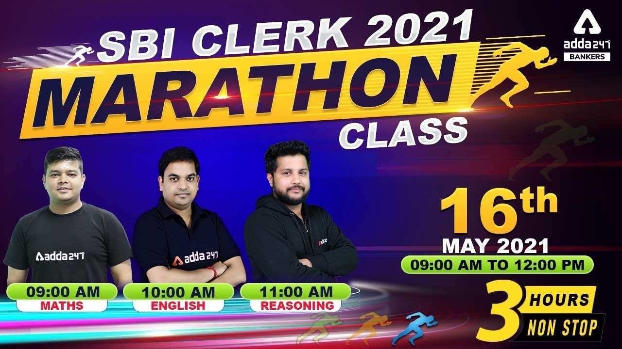 SBI Clerk (Pre) Marathon 2021 | Reasoning, Maths For SBI Clerk 2021 Preparation #Adda247