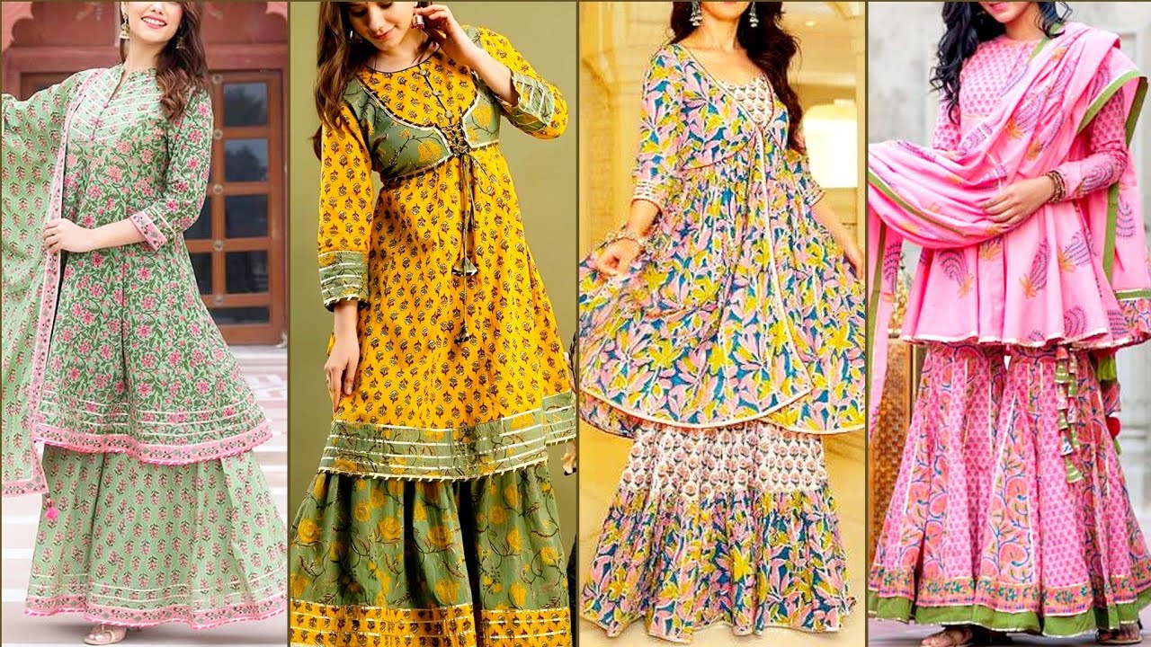 Top 1M Outclass gorgeous girls two piece printed kurti designs Eid collection 2026