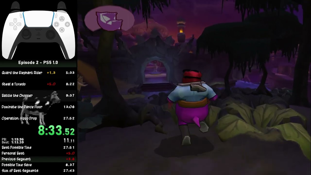 Sly 2 episode 2 ps5 (v1.0) speedrun in 27:14