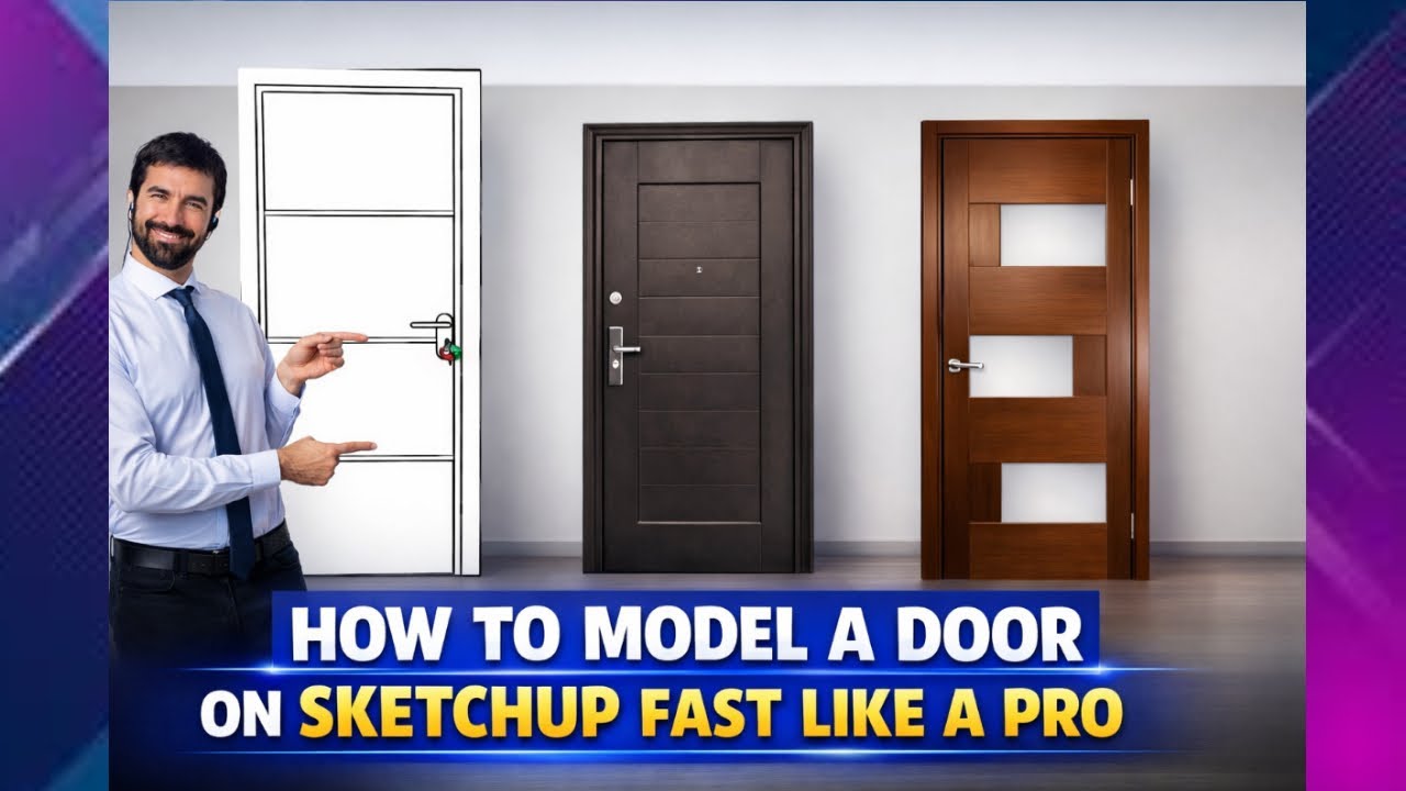 SketchUp Tutorial: How to Model a Door Step-by-Step Tutorial for Beginners