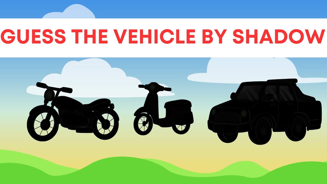 Guess the Vehicles by Shadow | Fun Transport Quiz for Kids | Learn Vehicle Names & Shapes Game