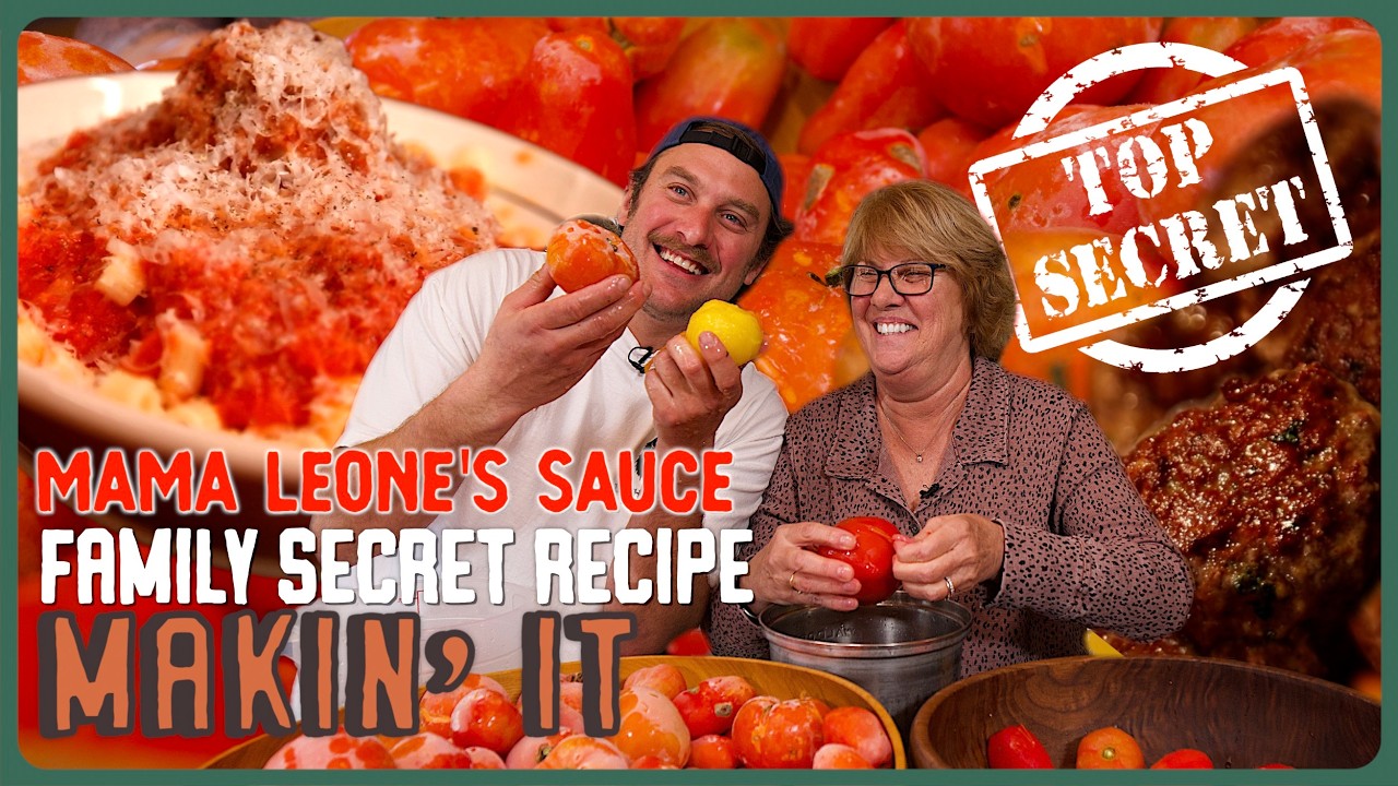 Brad and Mom Make FAMILY HOMEMADE SAUCE & MEATBALLS ! | Makin' It! | Brad Leone