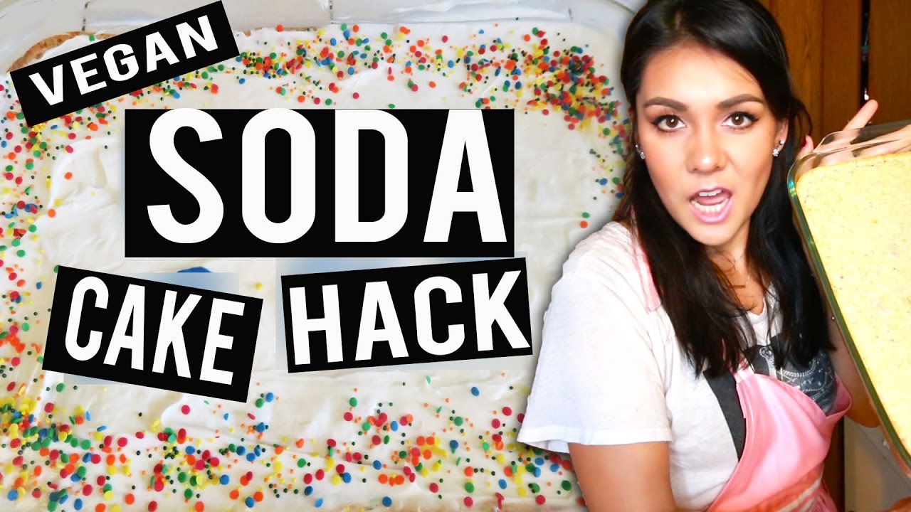 MAKING A CAKE WITH SODA??? (TESTING VEGAN CAKE HACK) - Does it work?!?! - #TastyTuesday